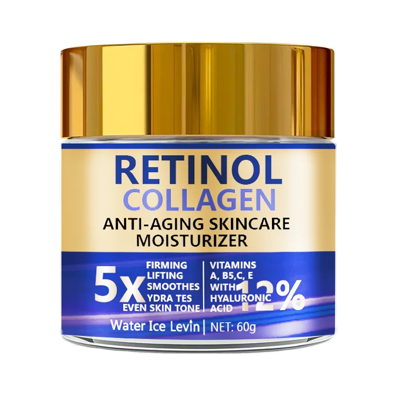 Creme facial de retinol e colágeno 60g, hidratante reafirmante antienvelhecimento com ácido hialurônico, entrega rápida✨