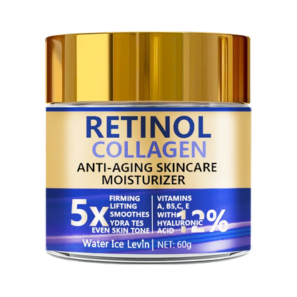 Creme facial de retinol e colágeno 60g, hidratante reafirmante antienvelhecimento com ácido hialurônico, entrega rápida✨