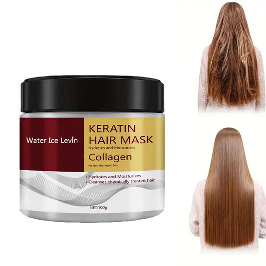 Máscara capilar Water Ice Levin Keratin: hidratação profunda e reparo para cabelos secos e danificados em 10 minutos ✨