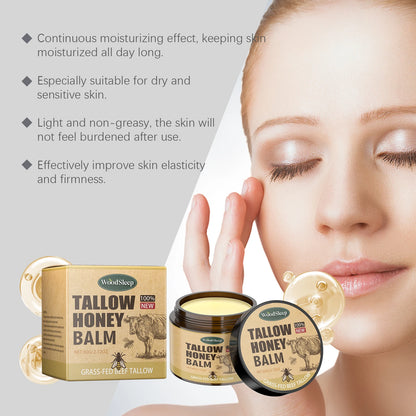Sebo de carne batida e bálsamo de mel, hidratante facial para pele, absorção rápida, grama alimentada com grama, creme facial orgânico acabado, loção corporal ✨