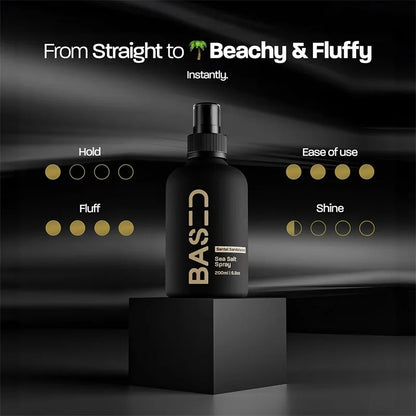 BASED Sea Salt Spray 200 ml — Spray Capilar de Sal Marinho para Volume e Textura.