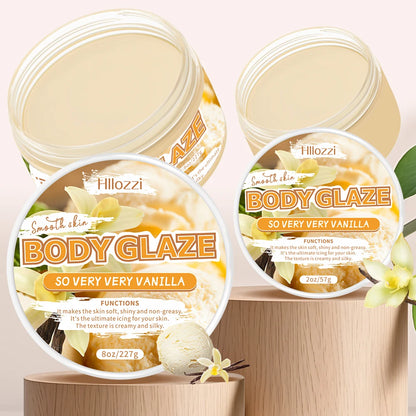Manteiga Corporal Hidratante e Nutritiva de Baunilha (2oz/8oz) - Refrescante e Não Oleosa - Hidrata a Pele