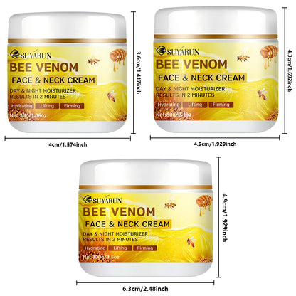 SUYARUN Creme facial antienvelhecimento com colágeno de veneno de abelha | Hidratante reafirmante e lifting | Redução de rugas | Hidratação 24H.