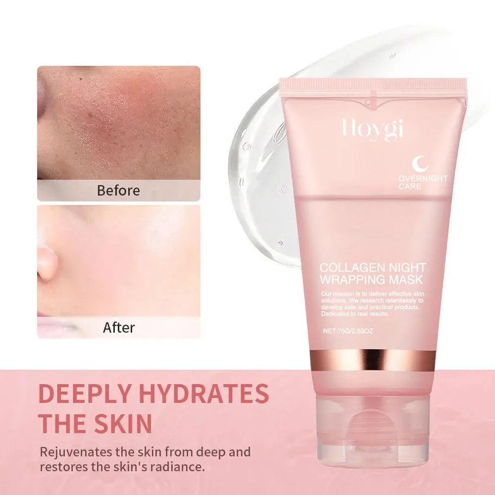 Conjunto de máscara facial de colágeno durante a noite, máscara facial coreana de colágeno, máscara de embrulho noturno, hidrata profundamente a máscara de cuidados noturnos ✨