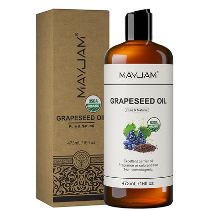 Óleo de coco orgânico USDA para pele, cabelo facial, amêndoa doce prensada a frio, argan marroquino, óleo de semente de girassol para massagem, hidratação