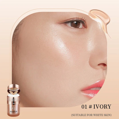 Base BB Cream Air Cushion Hidratante Corretor Branqueador Controlo de Oleosidade À Prova de Água com Esponja em Forma de Borboleta para Pó Maquilhagem Cosmética