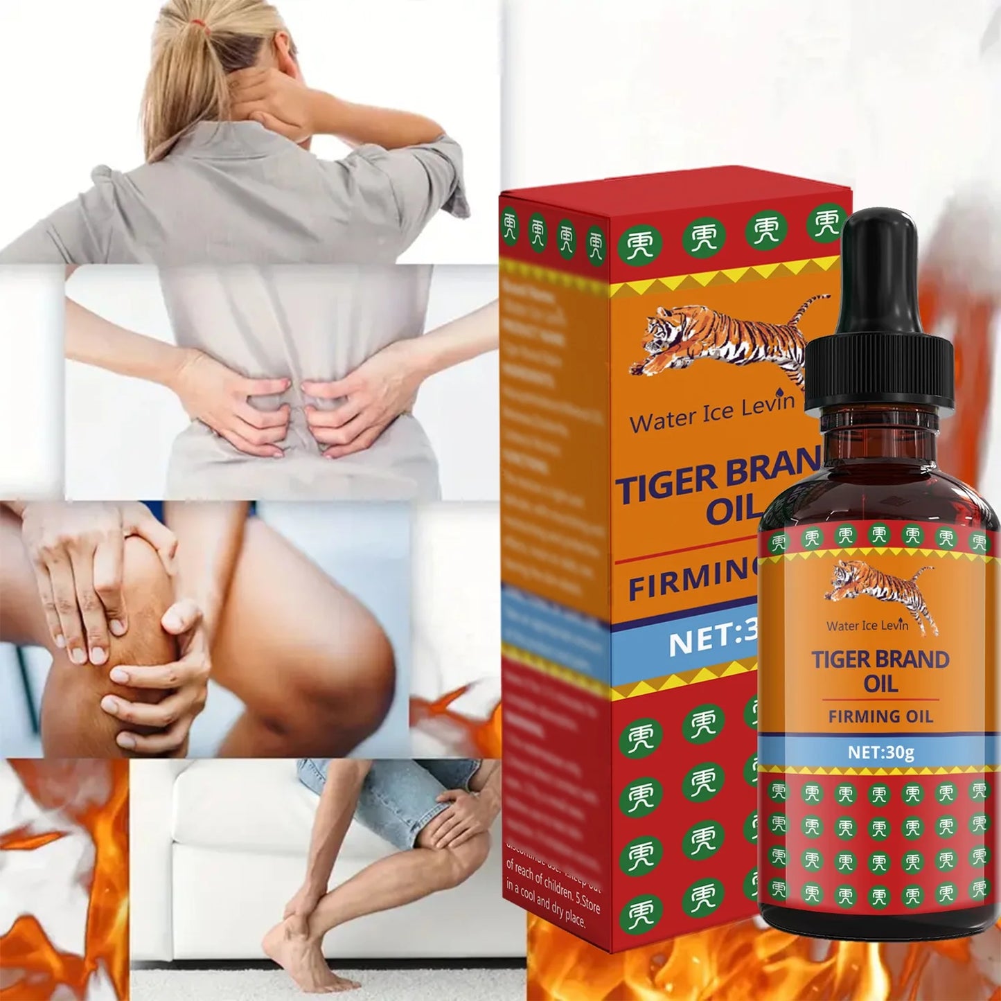 Óleo de Massagem Relaxante Muscular Tiger Balm, Contém Vitamina E, Mistura de Oliva, Hidratação Profunda, Fácil de Aplicar, Não Oleoso