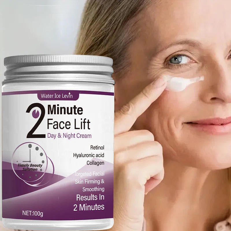 Creme de dia e noite para lifting facial de 2 minutos contém retinol, ácido hialurônico e colágeno - loção hidratante adequada para todos os tons de pele claros, sem fragrância, absorção de 2 minutos ✨🩶