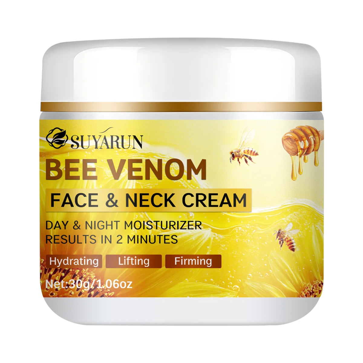SUYARUN Creme facial antienvelhecimento com colágeno de veneno de abelha | Hidratante reafirmante e lifting | Redução de rugas | Hidratação 24H.
