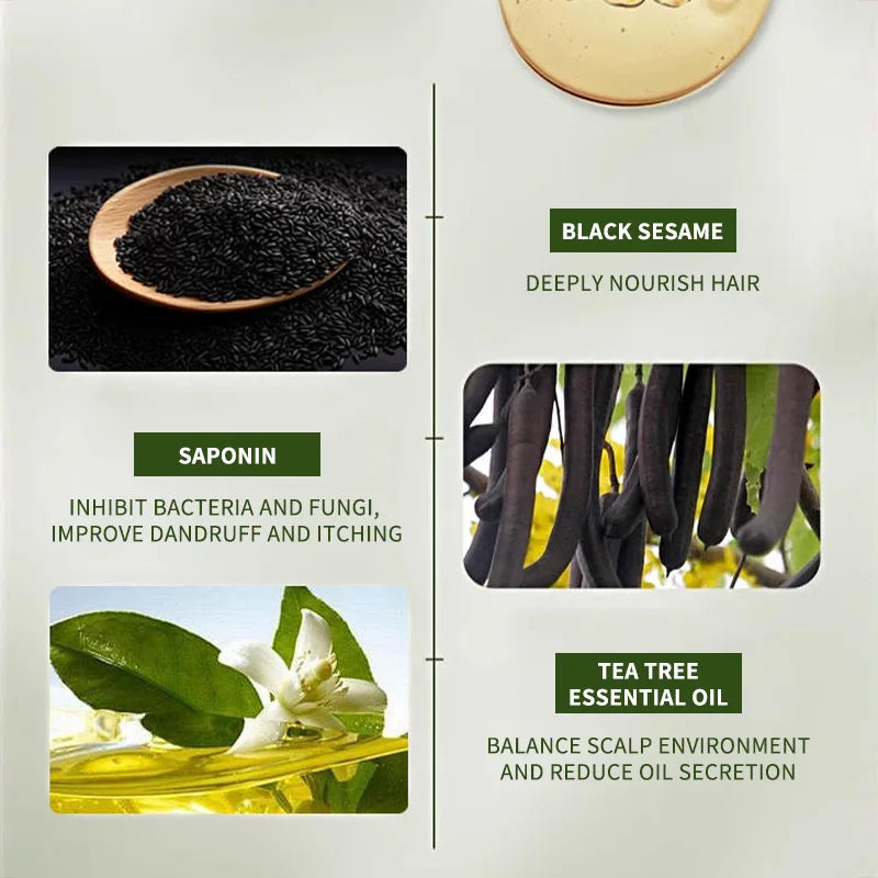 Usman Grass & Platycladus Herbal Shampoo Sabonete Natural Tratamento para perda de cabelo fortalece as raízes, controla o óleo, limpa o crescimento do cabelo do couro cabeludo ✨