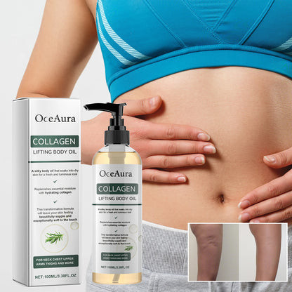 Óleo Corporal de Colágeno OceAura Hidratante e Nutritivo para Massagem Corporal Completa, Óleo Essencial para Pele Seca, Hidratante