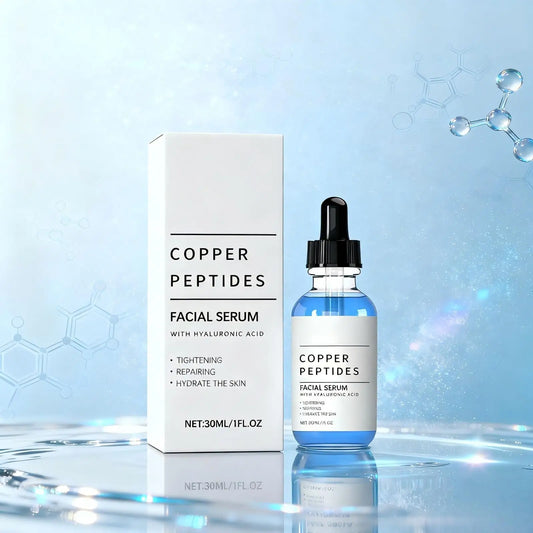 Copper Peptide Serum Anti Wrinkle Remover Antioxidant Tighten Skin Barrier Repair Deep Hydration Hyaluronic Acid Face Serum 30ml ✨