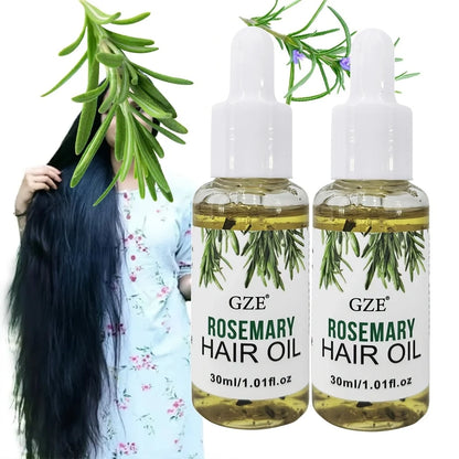 Kit com 2 Óleos Capilares de Alecrim GZE para o Couro Cabeludo, Fortalece Todos os Tipos e Texturas de Cabelo | Lisos, Ondulados e Quimicamente Tratados