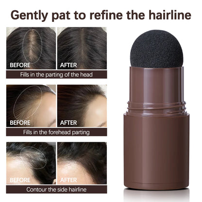 Linha fina sombra em pó cabelo à prova dwaterproof água raiz cobrir natural preto marrom sobrancelha contorno vara reparação preencher ferramenta de cabelo✨