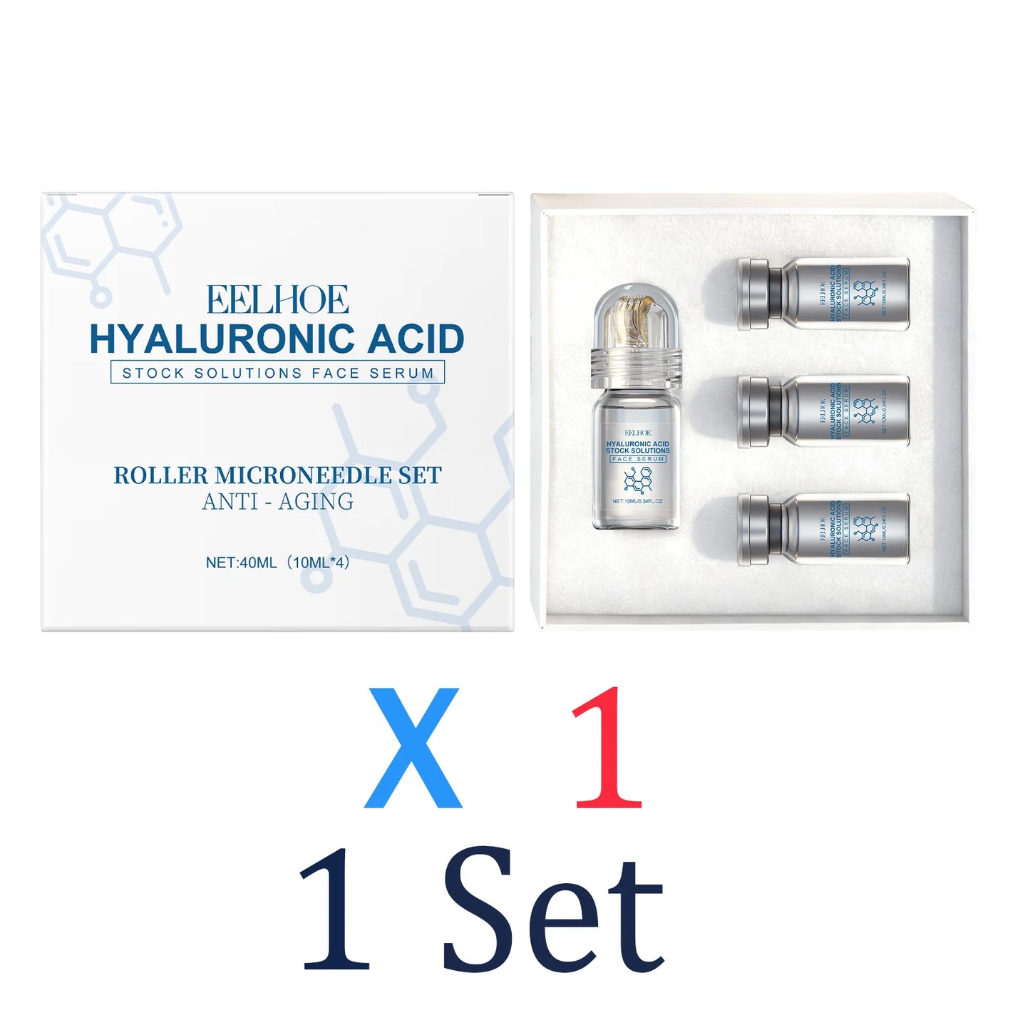 Niacinamida microagulha soro facial kit 0.25mm hidratante pele nutritivo inverno cuidados com a pele rosto rolo creme de dia 30ml
✨