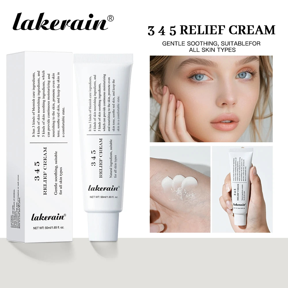 Creme 345 Relief: Combate imperfeições, nutre a pele e proporciona hidratação, acalma e efeito lifting. Produto coreano