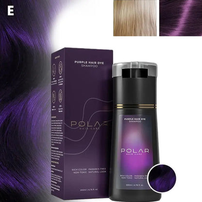 Champô Tinta para Cabelo Grisalho para Mulher e Homem, Kit de Tinta Natural para Cabelo, Champô Tinta Semi-Permanente, Preto, Castanho e Roxo, 200ml