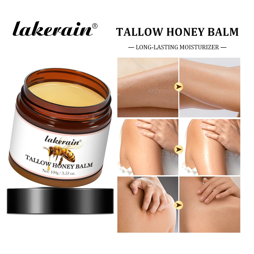 Bálsamo de mel de sebo específico para pele seca e coceira hidratante sebo de carne creme facial loção corporal creme facial cuidados✨🍯