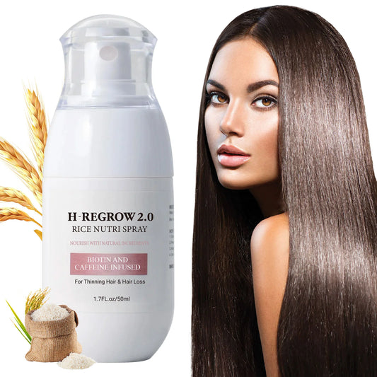 Spray de cabelo arroz água forte folículo capilar raiz grossa prevenção de perda nutritivo suavizar o cabelo ajudante spray de cuidados para desbaste de cabelo
✨