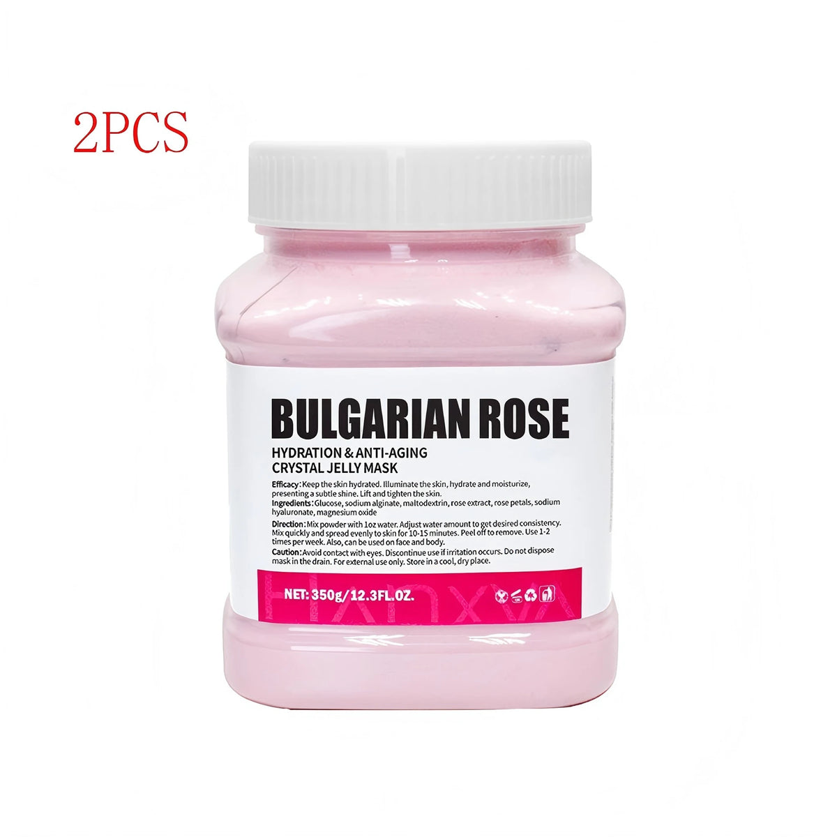 Máscara Facial Jelly de Rosa Hidratante e Revitalizante .