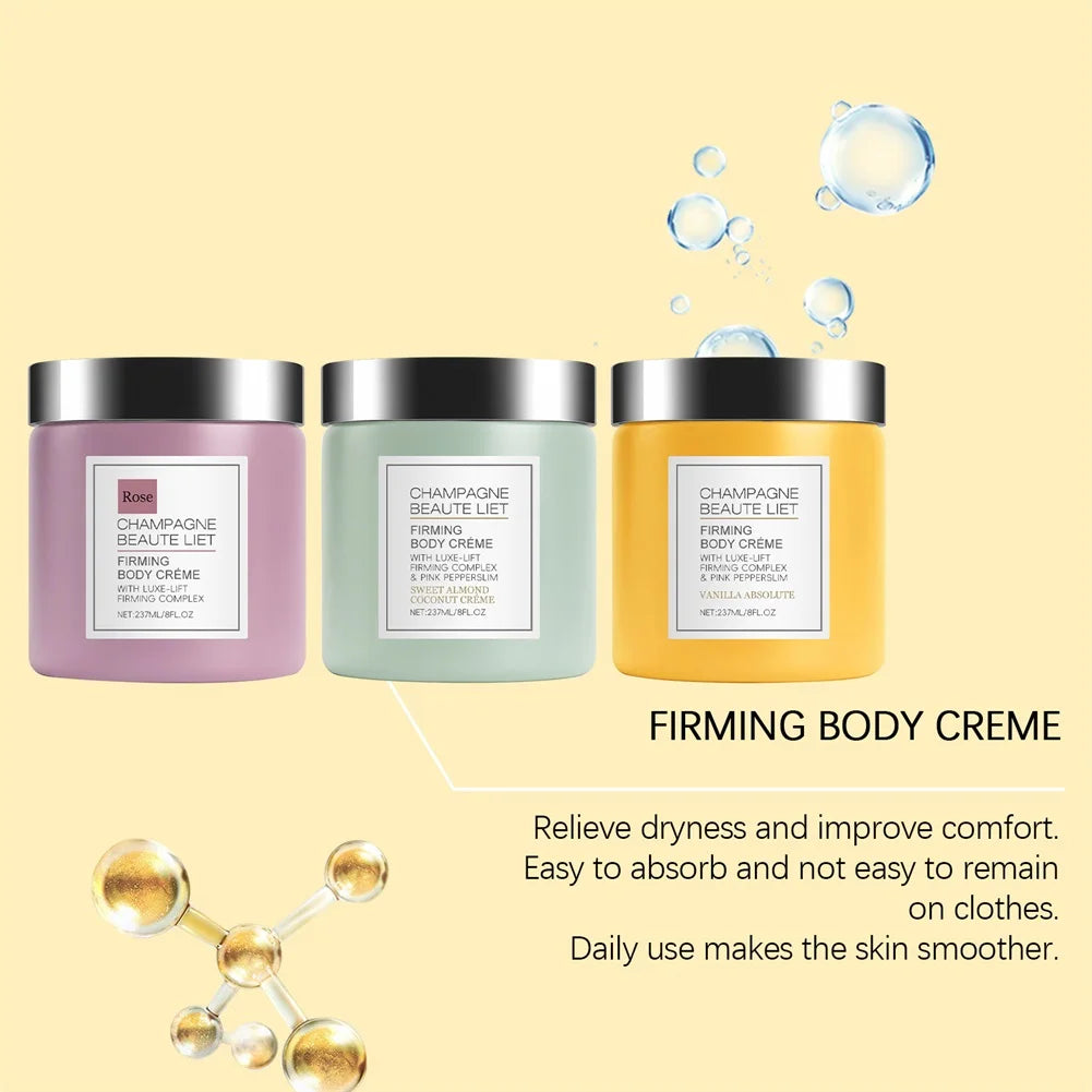 Creme corporal firmador champanhe com pepperslim, creme anti-rugas para apertar a pele, loção corporal hidratante diária para homens e mulheres✨