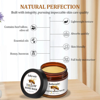 Bálsamo de mel de sebo específico para pele seca e coceira hidratante sebo de carne creme facial loção corporal creme facial cuidados✨🍯