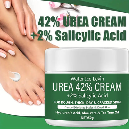 Novo creme de uréia 42% + ácido salicílico 2% hidratante para pés e mãos, hidratante profundo e hidratante nutritivo✨💚