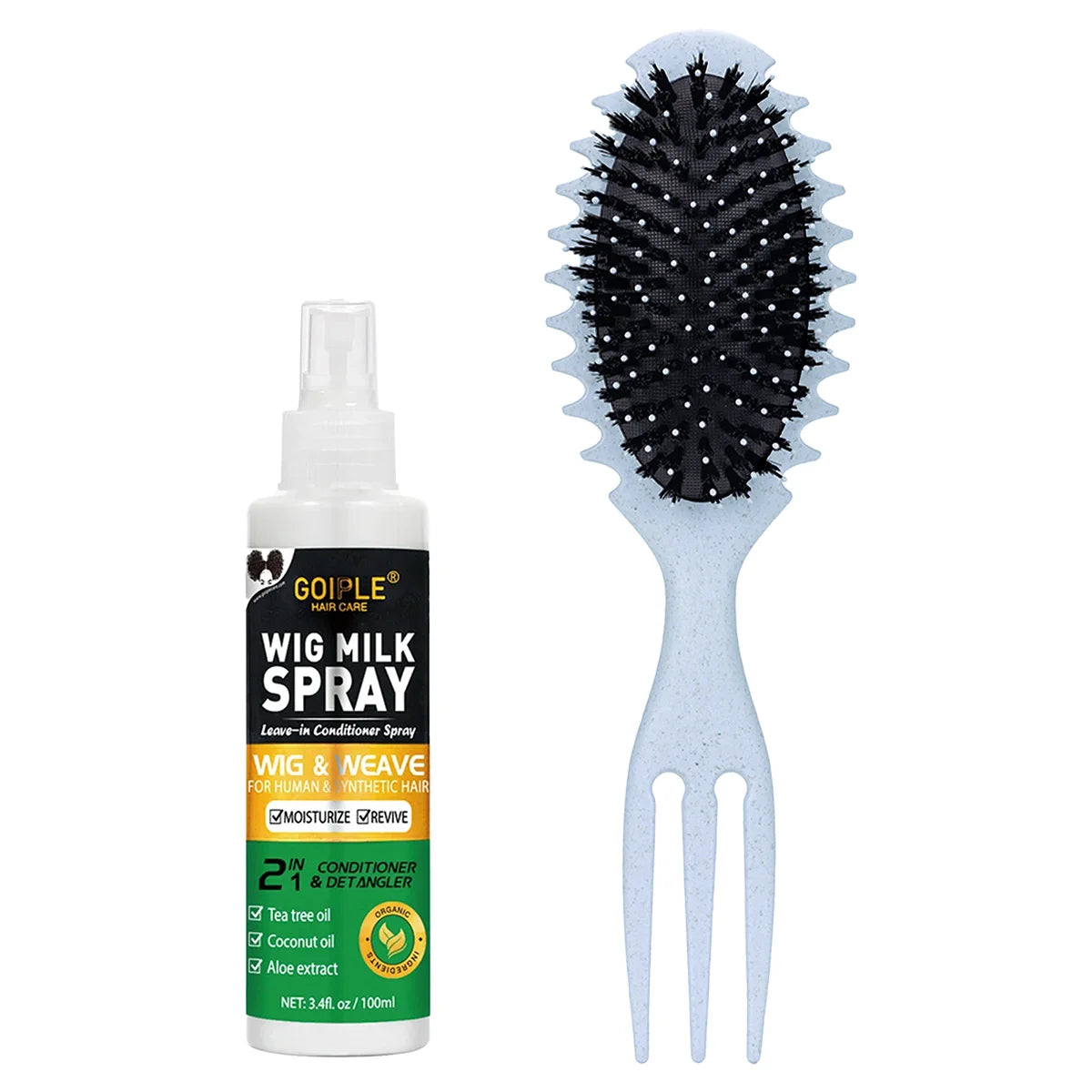 Spray hidratante para perucas de cabelo sintético, 100ml. Previne o frizz. Condicionador sem enxágue para perucas macias e brilhantes