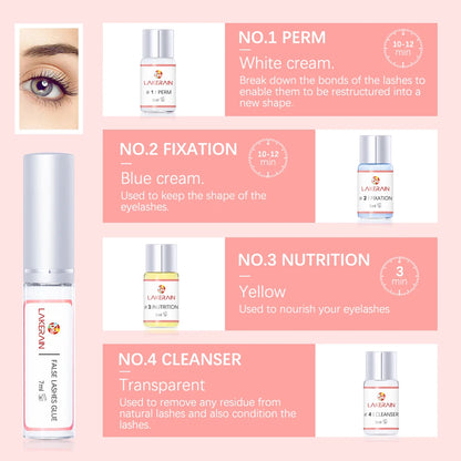 Novo kit de levantamento de cílios de longa duração loção perming fixação cola encaracolado lasher salão de beleza uso doméstico pro kit✨