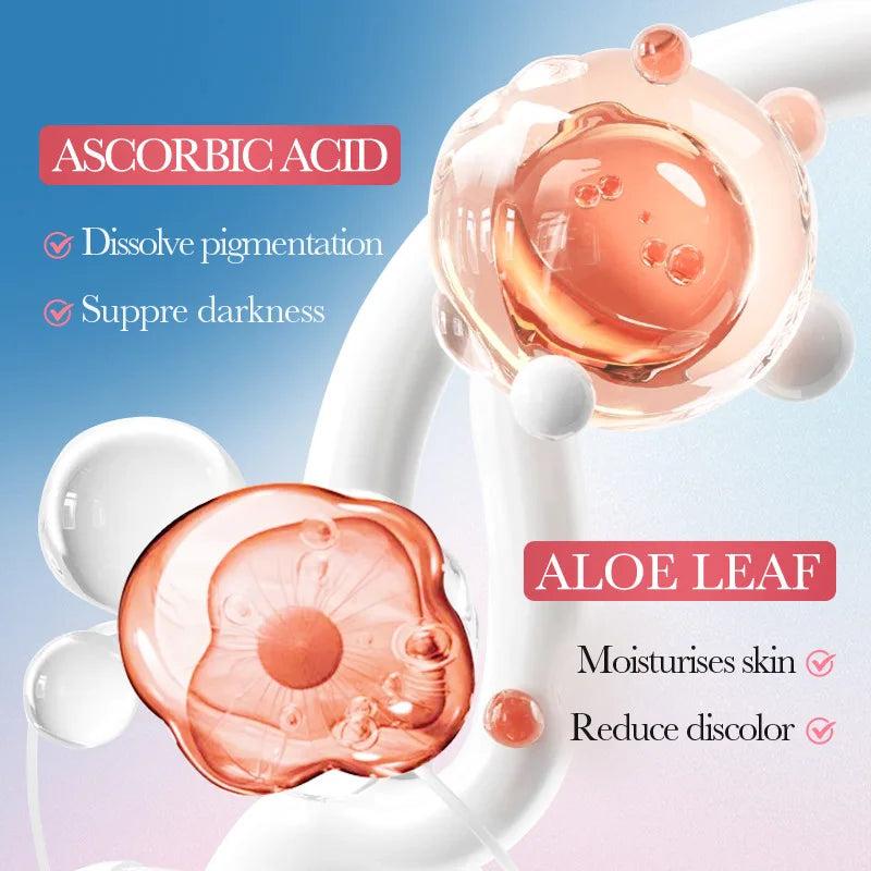 Creme clareador para pele escura nas axilas, coxas, articulações internas, área íntima, cuidados com o corpo, loção clareadora para partes íntimas