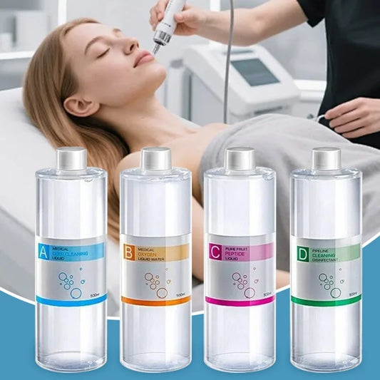Sérum Facial Aqua Peeling - Kit para Aparelho de Beleza com Dermoabrasão para o Cuidado da Pele do Rosto: Esfoliação, Hidratação e Limpeza Profunda.