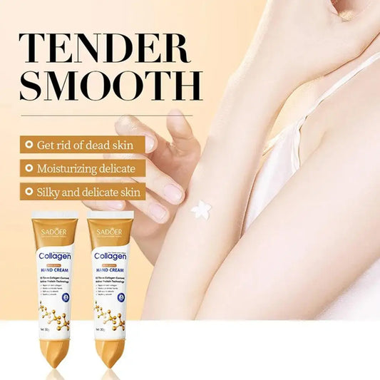 3pcs * 30g Colágeno Creme para as Mãos Suavizar a Pele Nutrir Hidratante Coreano Cuidados com a Pele Produtos de Reparação Rachada ✨