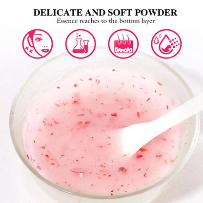 Máscara Facial Jelly de Rosa Hidratante e Revitalizante .