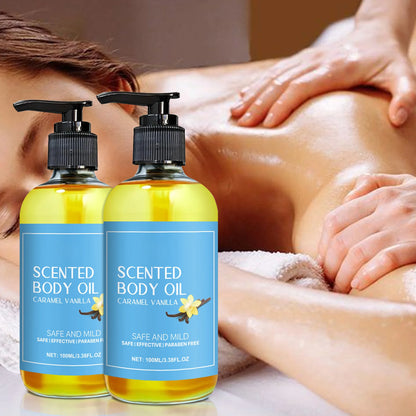 Óleo Corporal Anti-Stress com Baunilha - Hidrata e Alivia Profundamente os Músculos, Fórmula Herbal para Banho e Massagem Relaxantes