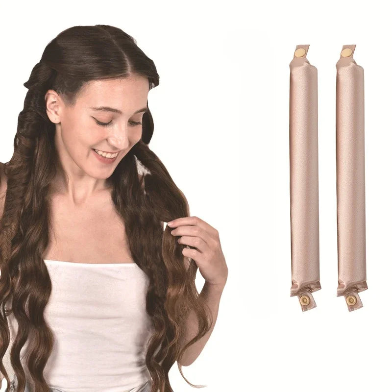 Modeladores de cabelo sem calor, haste de ondulação de cetim, sem calor, cachos de seda, rolos de cabelo preguiçosos, modelador de cabelo macio para dormir, ferramentas de estilo ✨