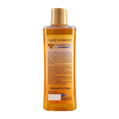 Óleo essencial de cúrcuma e gengibre, 200ml, hidratante profundo, nutritivo e suavizante para o rosto, sérum facial, hidratante para cuidados com a pele.