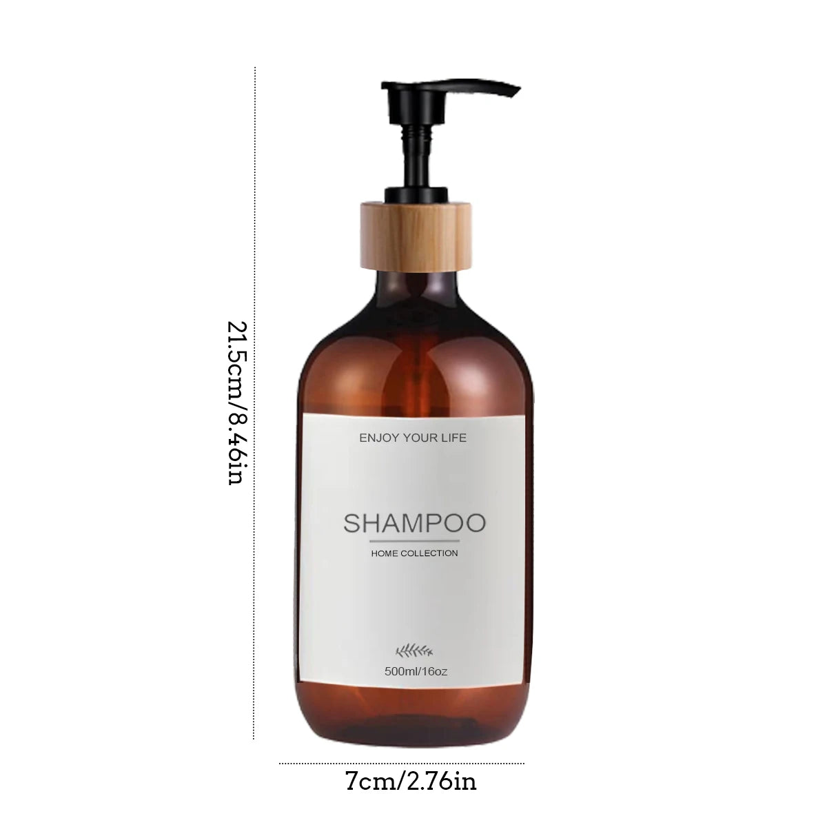Conjunto de 3 Frascos Dispensadores de Shampoo e Condicionador de 500ml com Bomba Dosadora para Sabonete Líquido, Shampoo e Condicionador.