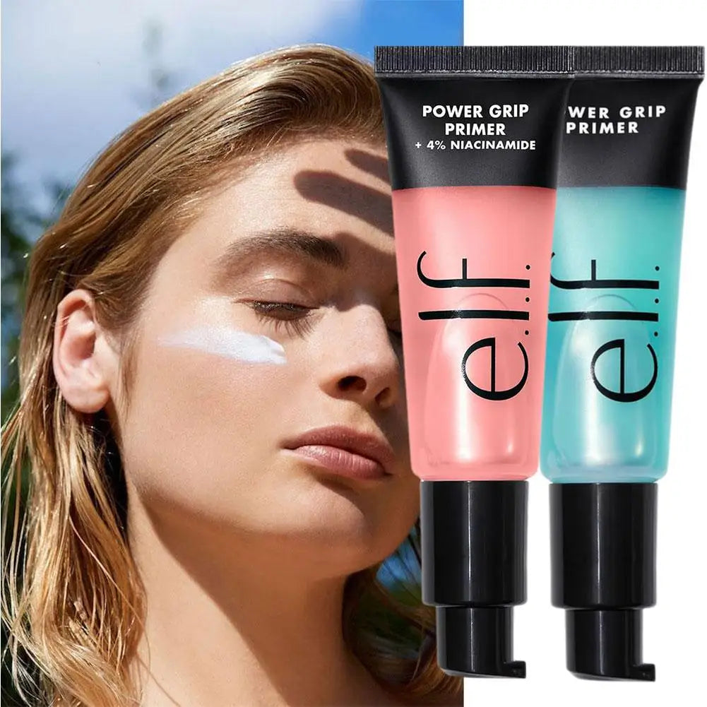 Primer em gel Power Grip com ácido hialurônico e 4% de niacinamida, iluminador, hidratante de longa duração, maquiagem hidratante.