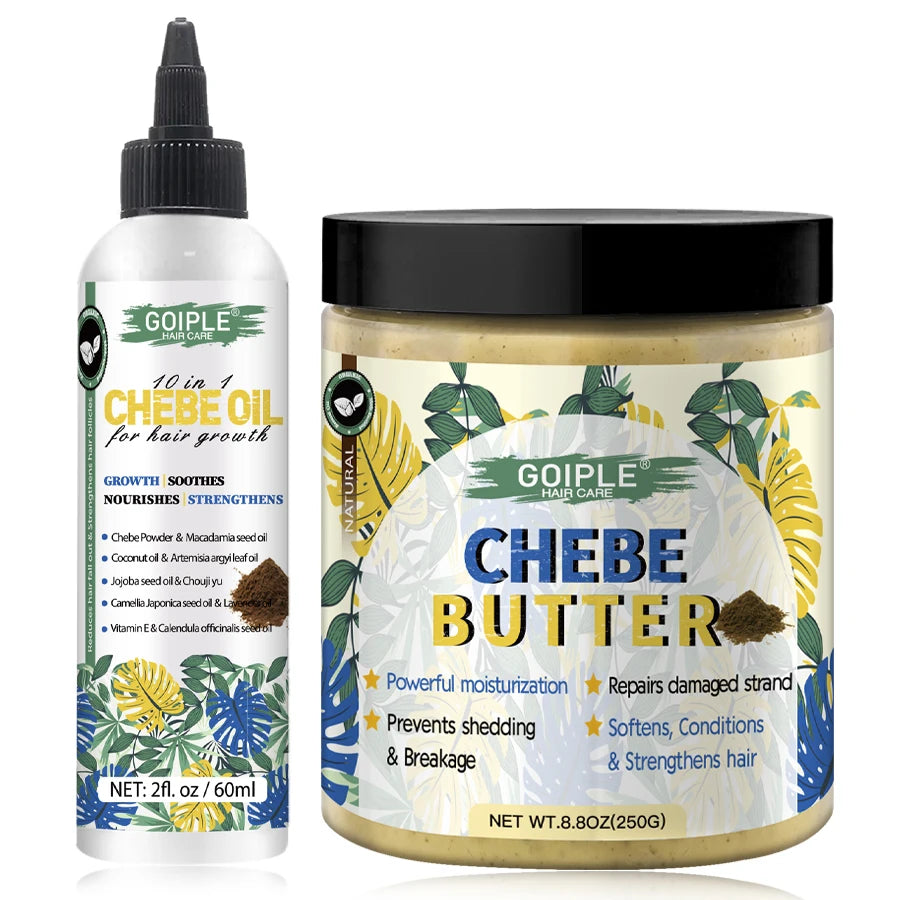 GOIPLE Chebe Produtos para Cabelo: Condicionador Nutritivo e Hidratante Profundo, Óleo, Manteiga ou Pó para Cabelos Suavizantes e Anti-queda
