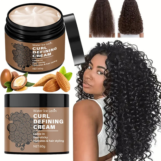 Creme definidor de cachos, nutritivo, anti-frizz, suaviza os cachos, realça os cachos, hidrata e dá brilho - produto modelador sem cor e sem sulfato ✨