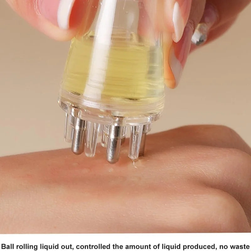 Mini massajador capilar com aplicador de 6ml para o couro cabeludo, escova com rolo para crescimento capilar, aplicador de óleo essencial e medicamento líquido, pente de massagem.