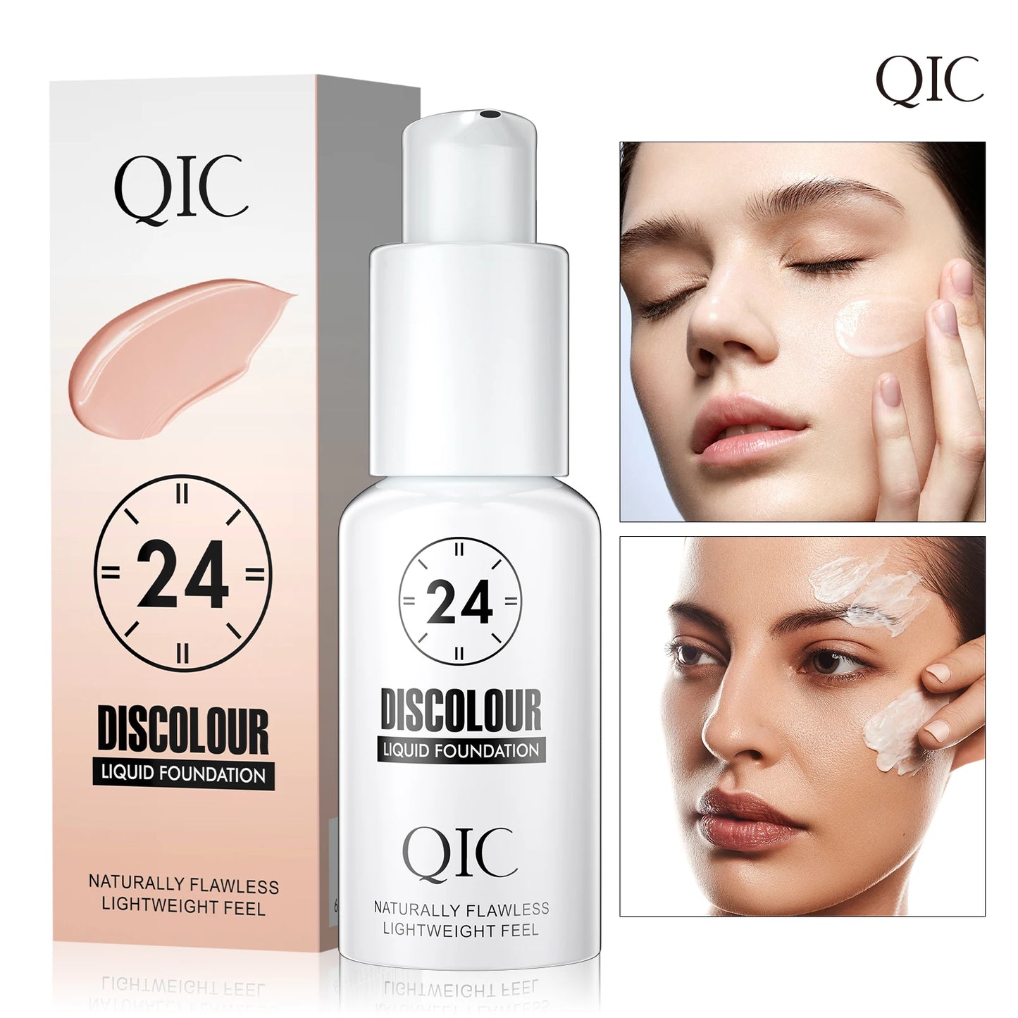 Base mágica que muda de cor, líquida, macia, fosca, base de maquiagem hidratante de longa duração ✨