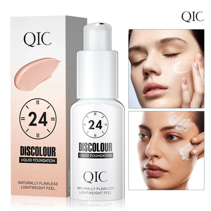 Base mágica que muda de cor, líquida, macia, fosca, base de maquiagem hidratante de longa duração ✨