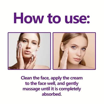 Creme de dia e noite para lifting facial de 2 minutos contém retinol, ácido hialurônico e colágeno - loção hidratante adequada para todos os tons de pele claros, sem fragrância, absorção de 2 minutos ✨🩶