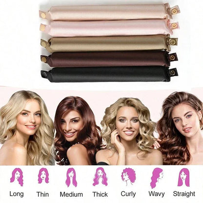 Modeladores de cabelo sem calor, haste de ondulação de cetim, sem calor, cachos de seda, rolos de cabelo preguiçosos, modelador de cabelo macio para dormir, ferramentas de estilo ✨