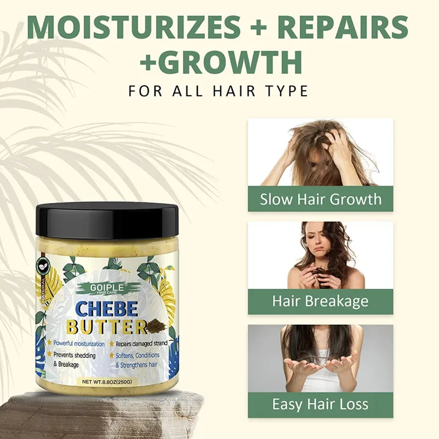 GOIPLE Chebe Produtos para Cabelo: Condicionador Nutritivo e Hidratante Profundo, Óleo, Manteiga ou Pó para Cabelos Suavizantes e Anti-queda