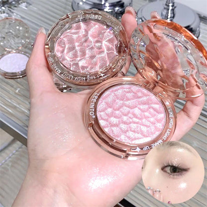 Pó de alto brilho, gloss, glitter, iluminador, paleta de contorno, corretor de contorno com brilho natural, luz de longa duração