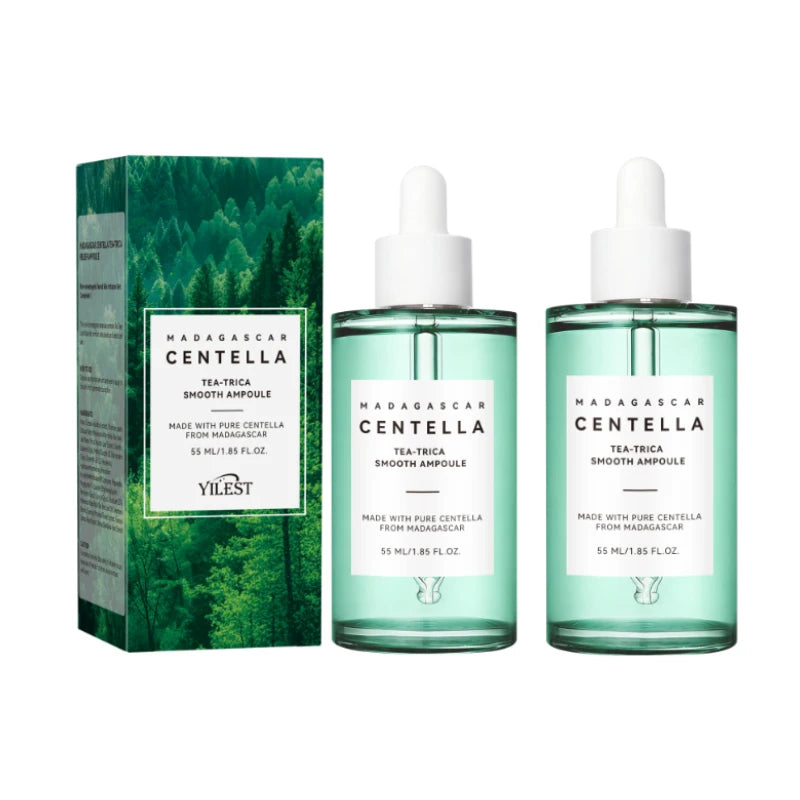 Madagascar Centella Asiatica Serum 55ml - Fórmula calmante para pele sensível com suporte para acne e hidratação profunda para o rosto.✨💎🌿