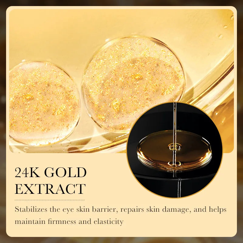 Creme para Olhos com Ácido Hialurônico e Ouro 24k - Antiolheiras, Bolsas nos Olhos, Firmeza e Hidratação - Produtos para Cuidados com a Pele da Área dos Olhos