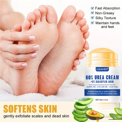 LGRAMER Creme para pés com ureia repara a pele seca Hidrata profundamente e nutre a pele Fortalece a pele aumenta sua resistência